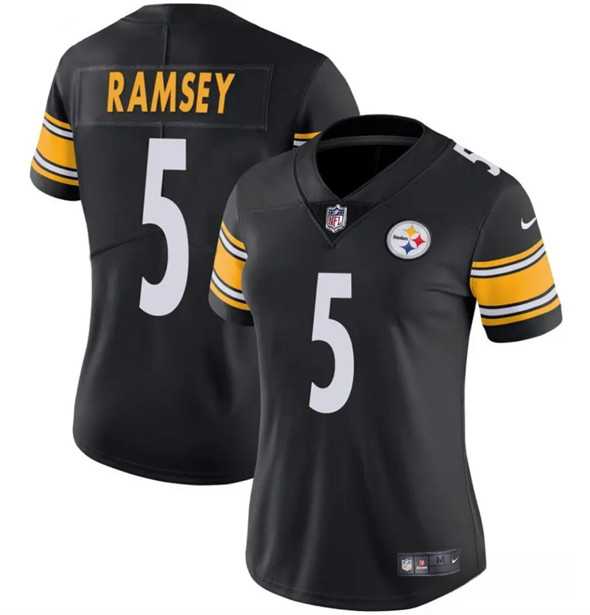 Women's Pittsburgh Steelers #5 Jalen Ramsey Black 2025 Vapor Untouchable Limited Stitched Jersey(Run Small) Dzhi,We sell and wholesale Women's Pittsburgh Steelers #5 Jalen Ramsey Black 2025 Vapor Untouchable Limited Stitched Jersey(Run Small) Dzhi on line form chian!