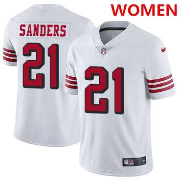Women's San Francisco 49ers #21 Deion Sanders White Rush Stitched NFL Vapor Untouchable Nike Limited Jersey Dzhi,We sell and wholesale Women's San Francisco 49ers #21 Deion Sanders White Rush Stitched NFL Vapor Untouchable Nike Limited Jersey Dzhi on line form chian!