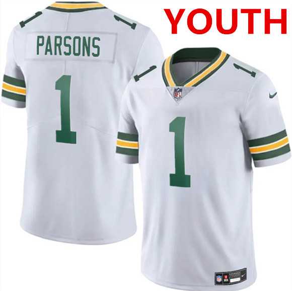 Youth Green Bay Packers #1 Micah Parsons White 2025 Vapor Untouchable Limited Stitched Jersey Dzhi,We sell and wholesale Youth Green Bay Packers #1 Micah Parsons White 2025 Vapor Untouchable Limited Stitched Jersey Dzhi on line form chian!