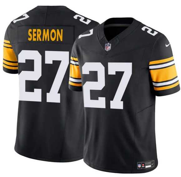 Men & Women & Youth Pittsburgh Steelers #27 Trey Sermon Black 2025 F.U.S.E. Alternate Vapor Untouchable Limited Stitched Jersey,We sell and wholesale Men & Women & Youth Pittsburgh Steelers #27 Trey Sermon Black 2025 F.U.S.E. Alternate Vapor Untouchable Limited Stitched Jersey on line form chian!