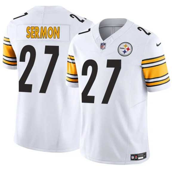 Men & Women & Youth Pittsburgh Steelers #27 Trey Sermon White 2025 F.U.S.E. Vapor Limited Stitched Jersey,We sell and wholesale Men & Women & Youth Pittsburgh Steelers #27 Trey Sermon White 2025 F.U.S.E. Vapor Limited Stitched Jersey on line form chian!