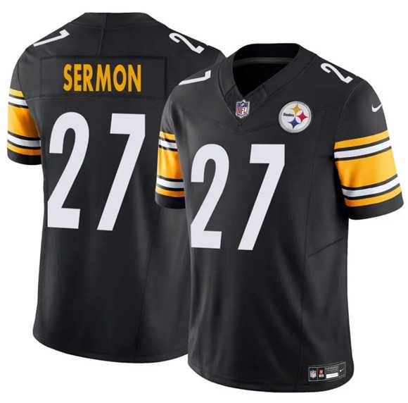 Men & Women & Youth Pittsburgh Steelers #27 Trey Sermon Black 2025 F.U.S.E. Vapor Untouchable Limited Stitched Jersey,We sell and wholesale Men & Women & Youth Pittsburgh Steelers #27 Trey Sermon Black 2025 F.U.S.E. Vapor Untouchable Limited Stitched Jersey on line form chian!