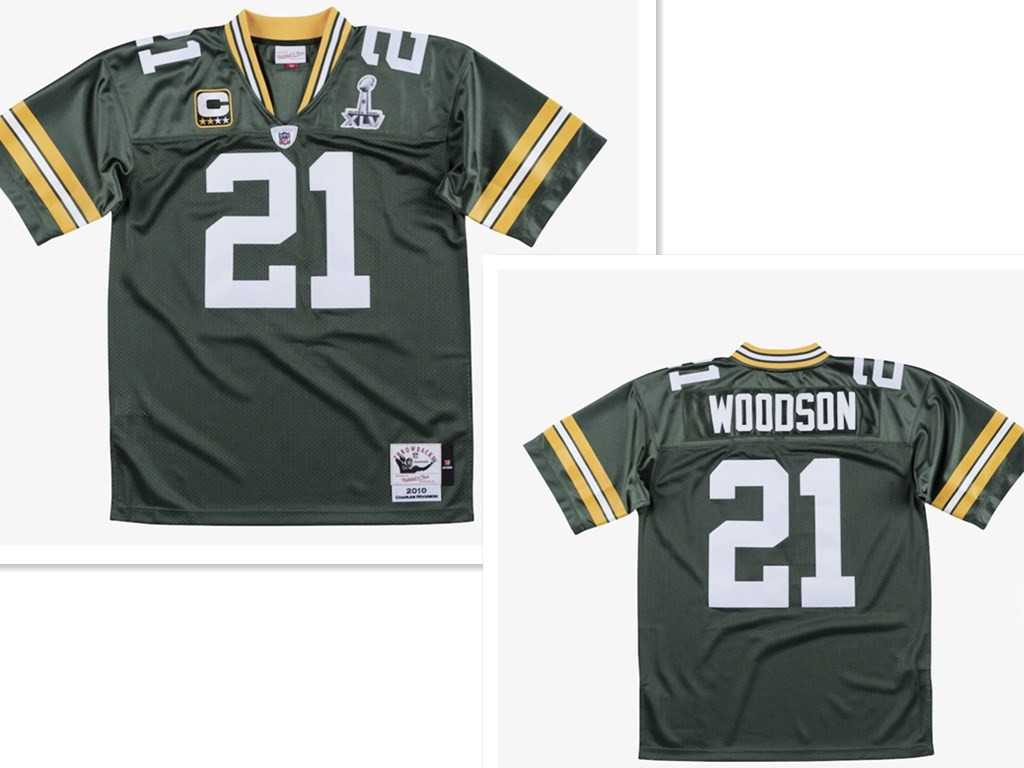 Men's Green Bay Packers #21 Charles Woodson Green With 2-star captains' patch and Super Bowl XLV patch 2010 Throwback Jersey,We sell and wholesale Men's Green Bay Packers #21 Charles Woodson Green With 2-star captains' patch and Super Bowl XLV patch 2010 Throwback Jersey on line form chian!