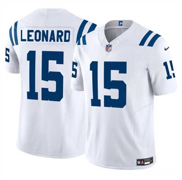 Men & Women & Youth Indianapolis Colts #15 Riley Leonard White 2025 F.U.S.E. Vapor Limited Stitched Jersey,We sell and wholesale Men & Women & Youth Indianapolis Colts #15 Riley Leonard White 2025 F.U.S.E. Vapor Limited Stitched Jersey on line form chian!