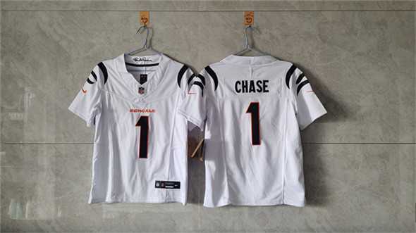 Women's Cincinnati Bengals #1 Ja'Marr Chase White F.U.S.E. Vapor Stitched Jersey,We sell and wholesale Women's Cincinnati Bengals #1 Ja'Marr Chase White F.U.S.E. Vapor Stitched Jersey on line form chian!