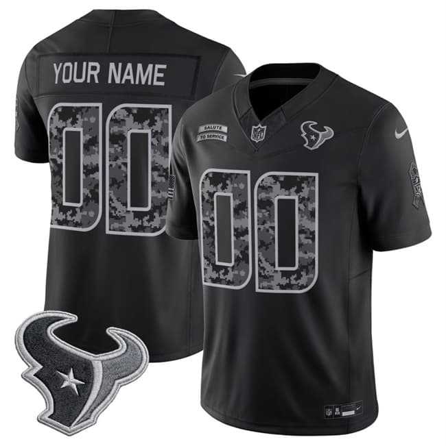 Men's Houston Texans Active Player Custom Black F.U.S.E. 2026 Salute to Service Limited Football Stitched Jersey,We sell and wholesale Men's Houston Texans Active Player Custom Black F.U.S.E. 2026 Salute to Service Limited Football Stitched Jersey on line form chian!