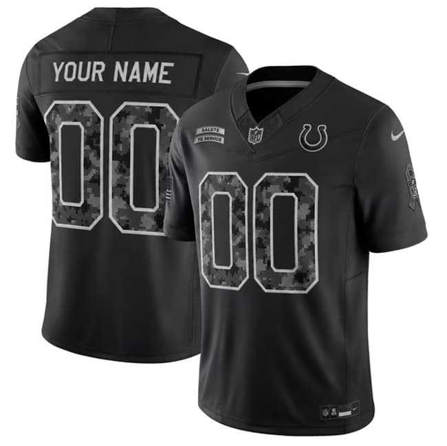 Men's Indianapolis Colts Active Player Custom Black F.U.S.E. 2026 Salute to Service Limited Football Stitched Jersey,We sell and wholesale Men's Indianapolis Colts Active Player Custom Black F.U.S.E. 2026 Salute to Service Limited Football Stitched Jersey on line form chian!