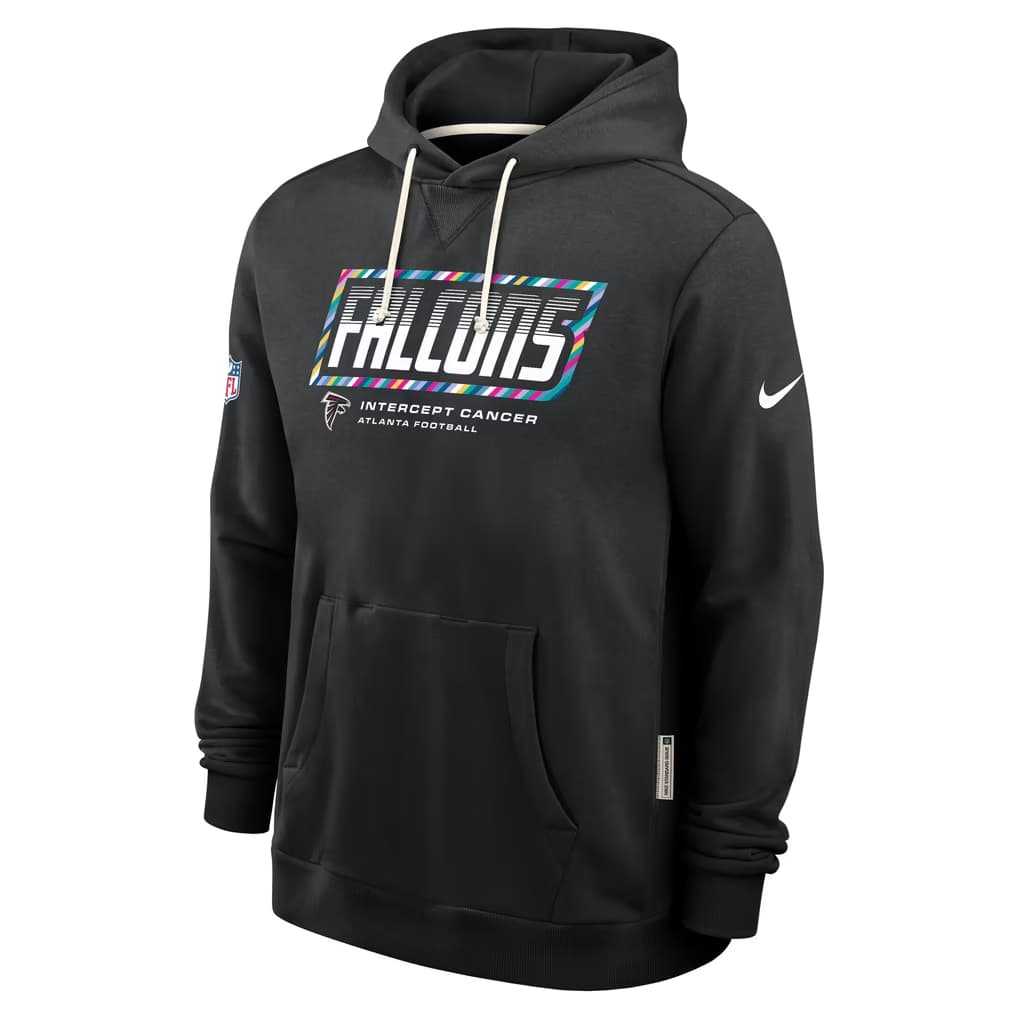 Men's Atlanta Falcons Black 2026 Crucial Catch Sideline Standard Issue Dri-FIT Pullover Hoodie,We sell and wholesale Men's Atlanta Falcons Black 2026 Crucial Catch Sideline Standard Issue Dri-FIT Pullover Hoodie on line form chian!