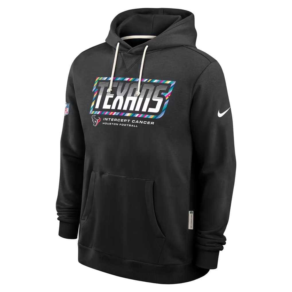 Men's Houston Texans Black 2026 Crucial Catch Sideline Standard Issue Dri-FIT Pullover Hoodie,We sell and wholesale Men's Houston Texans Black 2026 Crucial Catch Sideline Standard Issue Dri-FIT Pullover Hoodie on line form chian!