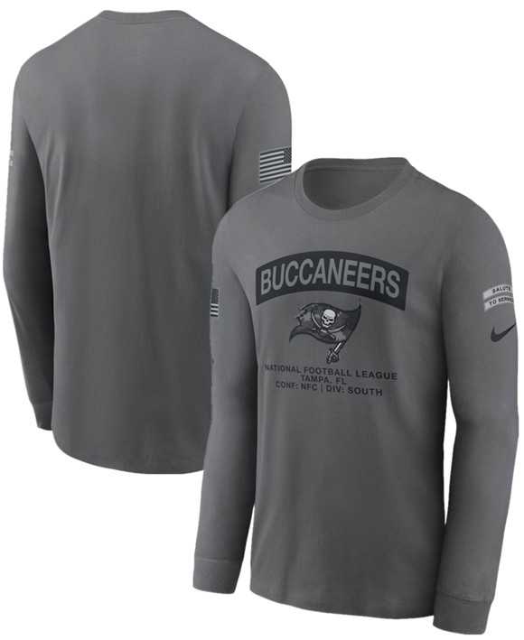 Men's Tampa Bay Buccaneers Gray 2026 Salute to Service Long Sleeve T-Shirt,We sell and wholesale Men's Tampa Bay Buccaneers Gray 2026 Salute to Service Long Sleeve T-Shirt on line form chian!