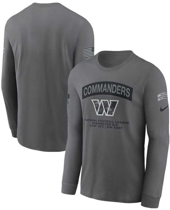Men's Washington Commanders Gray 2026 Salute to Service Long Sleeve T-Shirt,We sell and wholesale Men's Washington Commanders Gray 2026 Salute to Service Long Sleeve T-Shirt on line form chian!