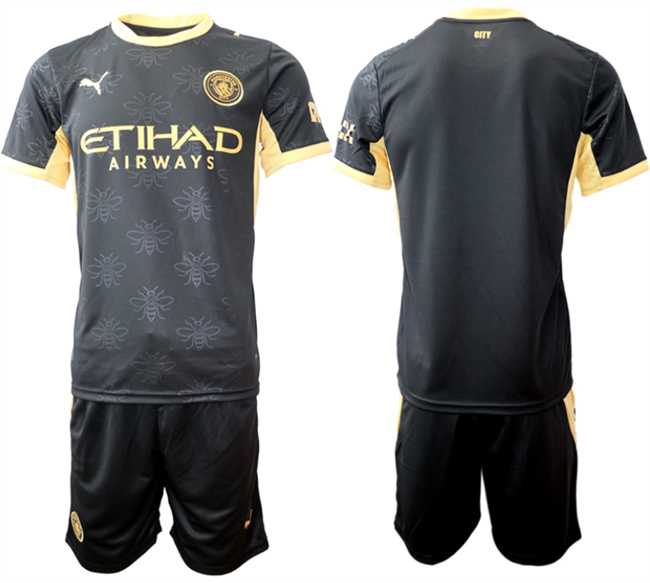 Men's Manchester City Custom 2026-27 Black Away Soccer Jersey Suit,We sell and wholesale Men's Manchester City Custom 2026-27 Black Away Soccer Jersey Suit on line form chian!