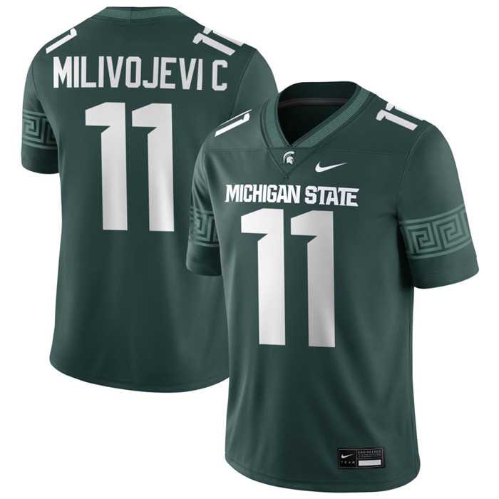 Men's Michigan State Spartans #11 Alessio Milivojevic 2025 Green Game Jersey Dzhi,We sell and wholesale Men's Michigan State Spartans #11 Alessio Milivojevic 2025 Green Game Jersey Dzhi on line form chian!