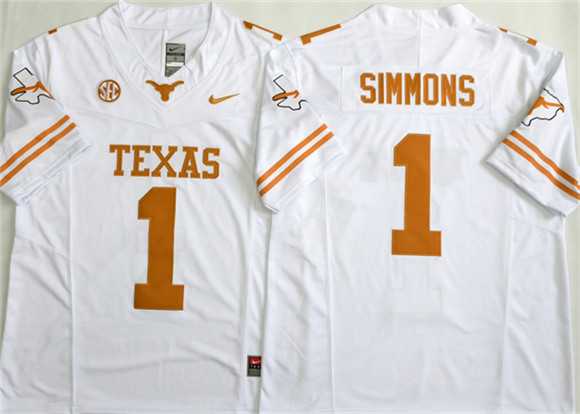 Men's Texas Longhorns #1 Colin Simmons White 2026 F.U.S.E. Stitched Jersey,We sell and wholesale Men's Texas Longhorns #1 Colin Simmons White 2026 F.U.S.E. Stitched Jersey on line form chian!