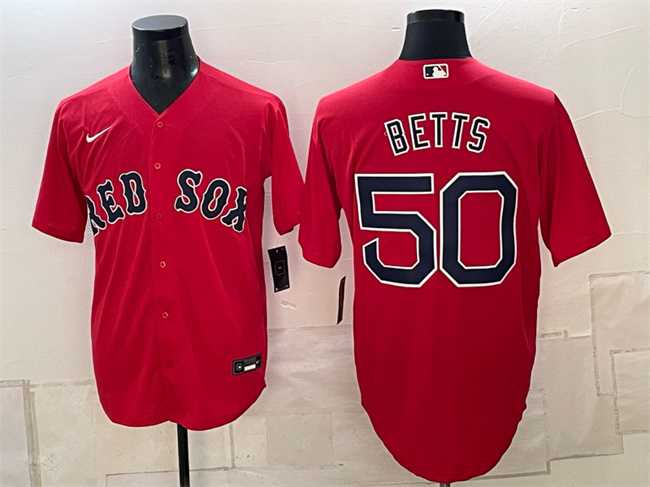 Men's Boston Red Sox #50 Mookie Betts Red Cool Base Stitched Jersey,We sell and wholesale Men's Boston Red Sox #50 Mookie Betts Red Cool Base Stitched Jersey on line form chian!