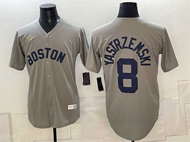 Men's Boston Red Sox #8 Carl Yastrzemski Grey Cooperstown Collection Limited Stitched Jersey,We sell and wholesale Men's Boston Red Sox #8 Carl Yastrzemski Grey Cooperstown Collection Limited Stitched Jersey on line form chian!