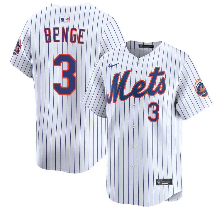 Men's New York Mets #3 Carson Benge 2026 White Home Limited Stitched Jersey Dzhi,We sell and wholesale Men's New York Mets #3 Carson Benge 2026 White Home Limited Stitched Jersey Dzhi on line form chian!