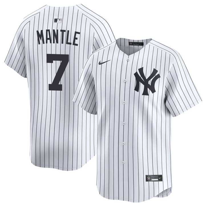 Men's New York Yankees #7 Mickey Mantle White Home Limited Stitched Jersey Dzhi,We sell and wholesale Men's New York Yankees #7 Mickey Mantle White Home Limited Stitched Jersey Dzhi on line form chian!