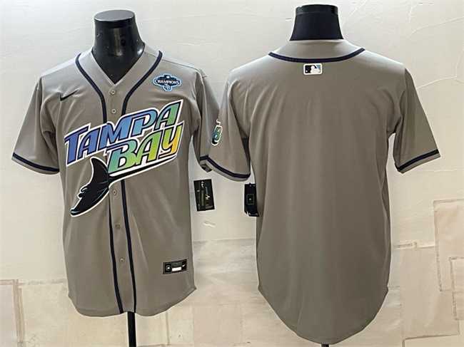 Men's Tampa Bay Rays Blank Gray 2026 AL East Champions Patch Vapor Limited Stitched Jersey,We sell and wholesale Men's Tampa Bay Rays Blank Gray 2026 AL East Champions Patch Vapor Limited Stitched Jersey on line form chian!