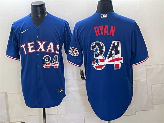 Men's Texas Rangers #34 Nolan Ryan Royal 2026 USA 250 Fourth of July Home Stitched Jersey Dzhi,We sell and wholesale Men's Texas Rangers #34 Nolan Ryan Royal 2026 USA 250 Fourth of July Home Stitched Jersey Dzhi on line form chian!