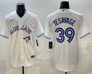 Men's Toronto Blue Jays #39 Trey Yesavage White Cool Base Stitched Jersey,We sell and wholesale Men's Toronto Blue Jays #39 Trey Yesavage White Cool Base Stitched Jersey on line form chian!
