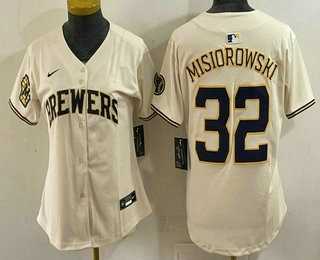 Women's Milwaukee Brewers #32 Jacob Misiorowski Cream Limited Jersey,We sell and wholesale Women's Milwaukee Brewers #32 Jacob Misiorowski Cream Limited Jersey on line form chian!