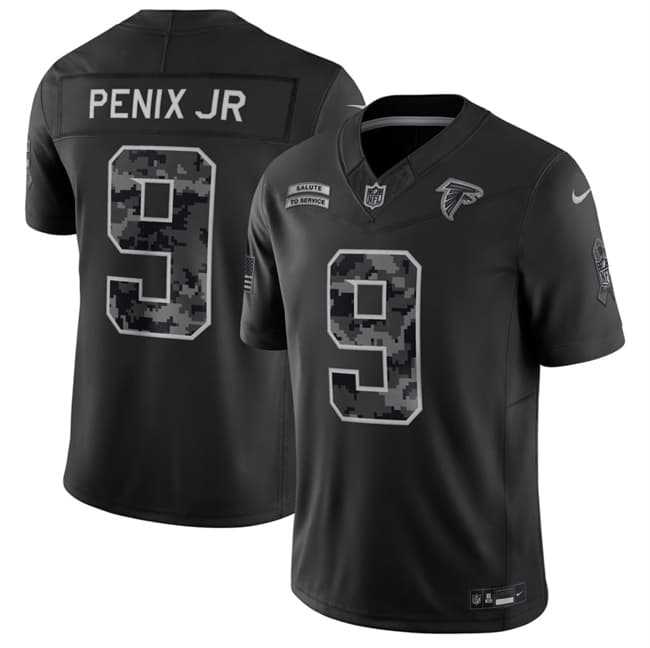 Men's Atlanta Falcons #9 Michael Penix Jr. Black F.U.S.E. 2026 Salute to Service Limited Stitched Jersey Dzhi,We sell and wholesale Men's Atlanta Falcons #9 Michael Penix Jr. Black F.U.S.E. 2026 Salute to Service Limited Stitched Jersey Dzhi on line form chian!