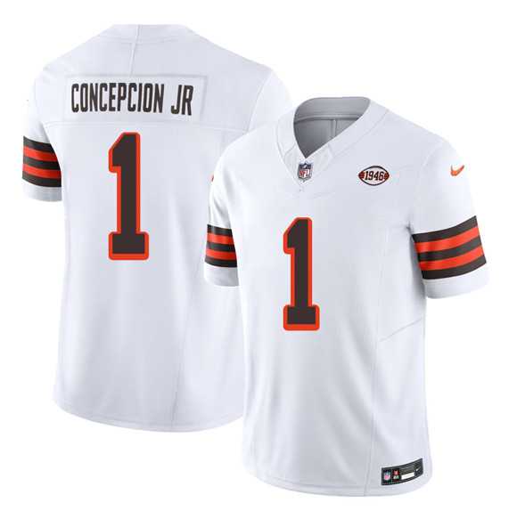 Men's Cleveland Browns #1 KC Concepcion Jr White 2026 1946 Collection F.U.S.E. Vapor Limited Stitched Jersey Dzhi,We sell and wholesale Men's Cleveland Browns #1 KC Concepcion Jr White 2026 1946 Collection F.U.S.E. Vapor Limited Stitched Jersey Dzhi on line form chian!