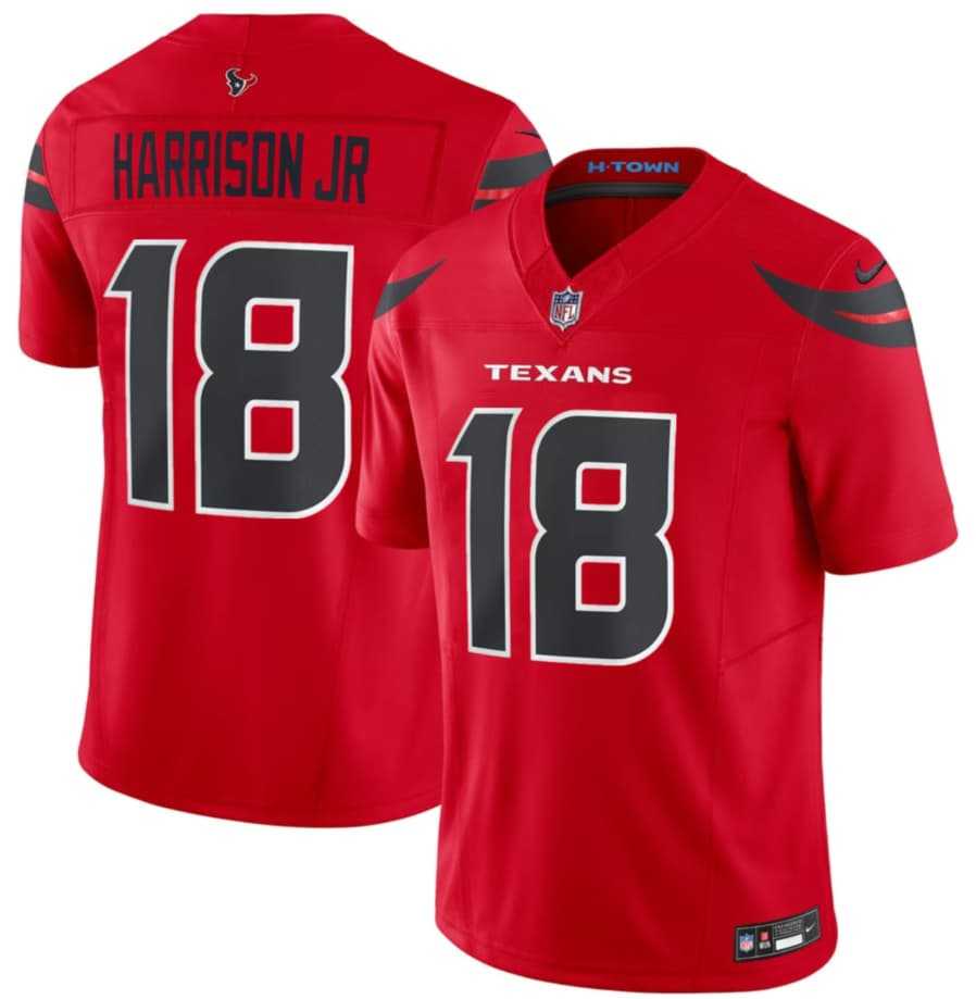 Men's Houston Texans #18 Marvin Harrison Jr Red 2024 Alternate Vapor F.U.S.E. Limited Stitched Jersey Dzhi,We sell and wholesale Men's Houston Texans #18 Marvin Harrison Jr Red 2024 Alternate Vapor F.U.S.E. Limited Stitched Jersey Dzhi on line form chian!