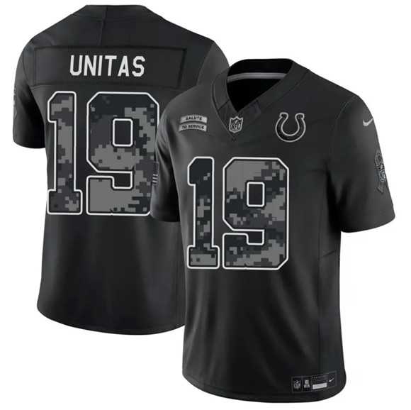 Men's Indianapolis Colts #19 Johnny Unitas Black 2026 F.U.S.E. Salute to Service Limited Stitched Jersey Dzhi,We sell and wholesale Men's Indianapolis Colts #19 Johnny Unitas Black 2026 F.U.S.E. Salute to Service Limited Stitched Jersey Dzhi on line form chian!