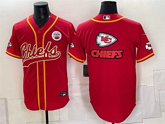Men's Kansas City Chiefs Red Gold Team Big Logo With Patch Cool Base Stitched Baseball Jersey Dzhi,We sell and wholesale Men's Kansas City Chiefs Red Gold Team Big Logo With Patch Cool Base Stitched Baseball Jersey Dzhi on line form chian!