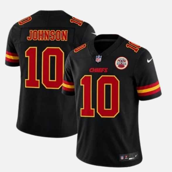 Men's Kansas City Chiefs #10 Emmett Johnson Vapor Black Red Limited Black Stitched Jersey Dzhi,We sell and wholesale Men's Kansas City Chiefs #10 Emmett Johnson Vapor Black Red Limited Black Stitched Jersey Dzhi on line form chian!