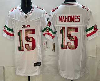 Men's Kansas City Chiefs #15 Patrick Mahomes White FUSE Mexico Vapor Limited Stitched Jersey Dzhi,We sell and wholesale Men's Kansas City Chiefs #15 Patrick Mahomes White FUSE Mexico Vapor Limited Stitched Jersey Dzhi on line form chian!