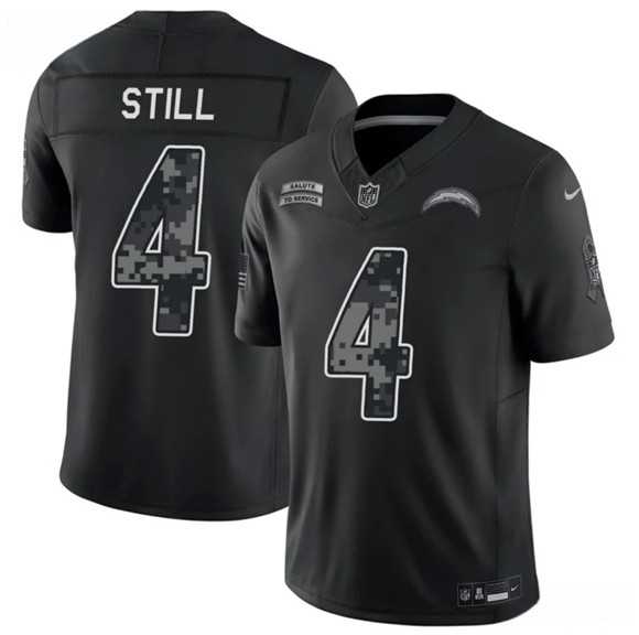 Men's Los Angeles Chargers #4 Tarheeb Still Black 2026 F.U.S.E. Salute to Service Limited Stitched Jersey Dzhi,We sell and wholesale Men's Los Angeles Chargers #4 Tarheeb Still Black 2026 F.U.S.E. Salute to Service Limited Stitched Jersey Dzhi on line form chian!