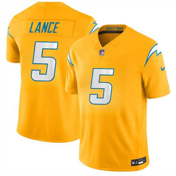Men's Los Angeles Chargers #5 Trey Lance Gold 2026 F.U.S.E. Alternate Vapor Limited Stitched Jersey Dzhi,We sell and wholesale Men's Los Angeles Chargers #5 Trey Lance Gold 2026 F.U.S.E. Alternate Vapor Limited Stitched Jersey Dzhi on line form chian!