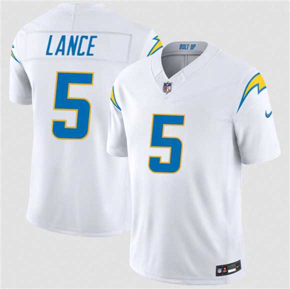 Men's Los Angeles Chargers #5 Trey Lance White 2026 F.U.S.E. Vapor Limited Stitched Jersey Dzhi,We sell and wholesale Men's Los Angeles Chargers #5 Trey Lance White 2026 F.U.S.E. Vapor Limited Stitched Jersey Dzhi on line form chian!