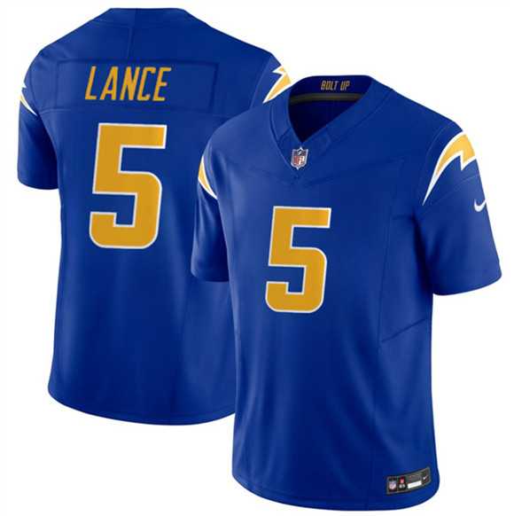 Men's Los Angeles Chargers #5 Trey Lance Royal 2026 F.U.S.E Vapor Limited Stitched Jersey Dzhi,We sell and wholesale Men's Los Angeles Chargers #5 Trey Lance Royal 2026 F.U.S.E Vapor Limited Stitched Jersey Dzhi on line form chian!