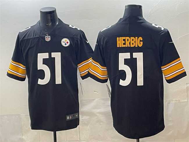 Men's Pisttburgn Steelers #51 Nick Herbig Black Vapor Untouchable Limited Stitched Jersey,We sell and wholesale Men's Pisttburgn Steelers #51 Nick Herbig Black Vapor Untouchable Limited Stitched Jersey on line form chian!