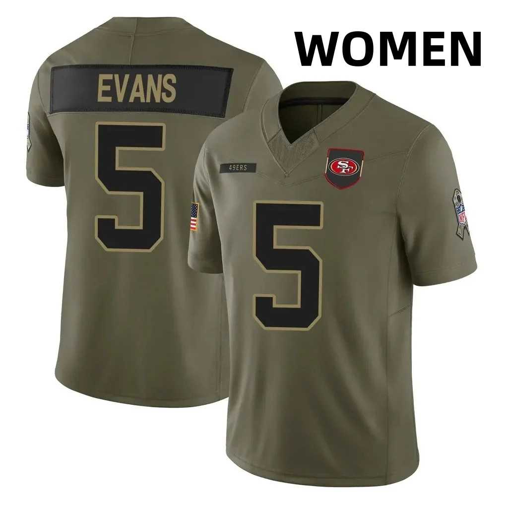 Women San Francisco 49ers #5 Mike Evans Black F.U.S.E. 2025 Salute to Service Stitched Jersey Dzhi,We sell and wholesale Women San Francisco 49ers #5 Mike Evans Black F.U.S.E. 2025 Salute to Service Stitched Jersey Dzhi on line form chian!