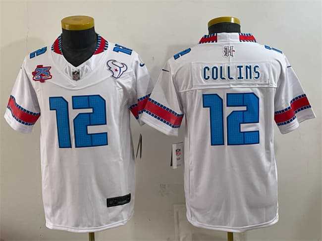 Youth Houston Texans #12 Nico Collins White 2026 25th Anniversary Patch F.U.S.E. Rivalries Collection Limited Stitched Jersey,We sell and wholesale Youth Houston Texans #12 Nico Collins White 2026 25th Anniversary Patch F.U.S.E. Rivalries Collection Limited Stitched Jersey on line form chian!
