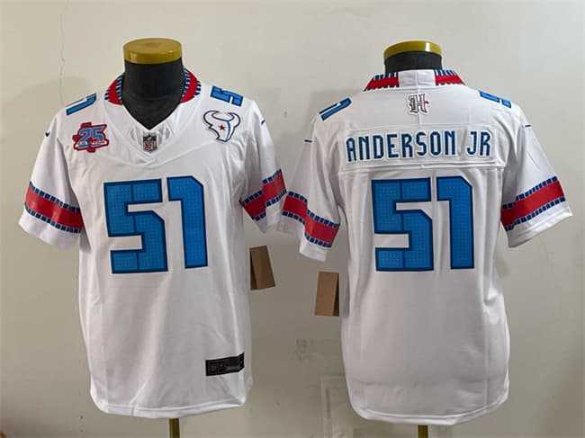 Youth Houston Texans #51 Will Anderson Jr. 2026 25th Anniversary Patch F.U.S.E. Rivalries Collection Limited Stitched Jersey,We sell and wholesale Youth Houston Texans #51 Will Anderson Jr. 2026 25th Anniversary Patch F.U.S.E. Rivalries Collection Limited Stitched Jersey on line form chian!