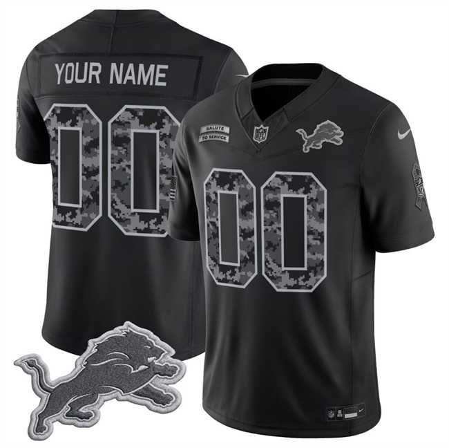 Men's Detroit Lions Active Player Custom Black F.U.S.E. 2026 Salute to Service Limited Football Stitched Jersey,We sell and wholesale Men's Detroit Lions Active Player Custom Black F.U.S.E. 2026 Salute to Service Limited Football Stitched Jersey on line form chian!