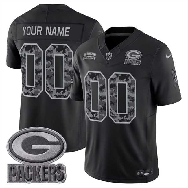 Men's Green Bay Packers Active Player Custom Black F.U.S.E. 2026 Salute to Service Limited Football Stitched Jersey,We sell and wholesale Men's Green Bay Packers Active Player Custom Black F.U.S.E. 2026 Salute to Service Limited Football Stitched Jersey on line form chian!