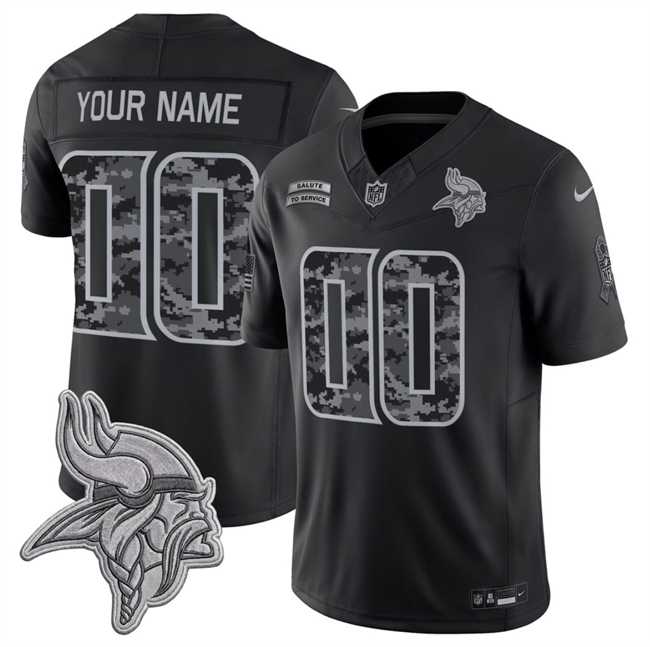 Men's Minnesota Vikings Active Player Custom Black F.U.S.E. 2026 Salute to Service Limited Football Stitched Jersey,We sell and wholesale Men's Minnesota Vikings Active Player Custom Black F.U.S.E. 2026 Salute to Service Limited Football Stitched Jersey on line form chian!