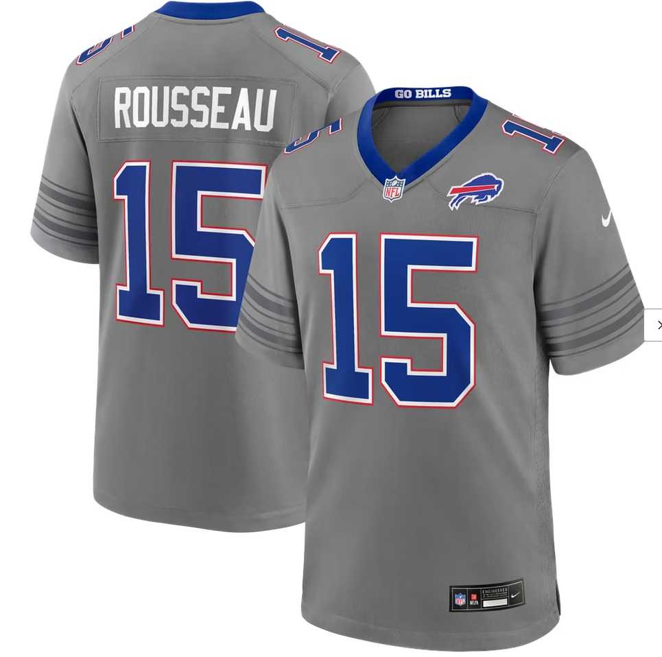 Men's Buffalo Bills #15 Gregory Rousseau Nike Gray Vapor Untouchable Limited Stitched Jersey,We sell and wholesale Men's Buffalo Bills #15 Gregory Rousseau Nike Gray Vapor Untouchable Limited Stitched Jersey on line form chian!