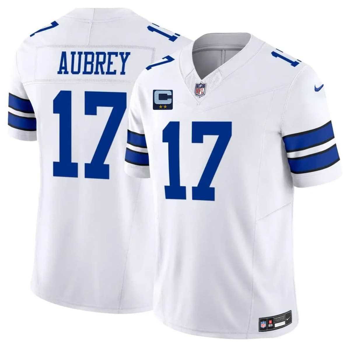 Men's Dallas Cowboys #17 Brandon Aubrey White 2026 With 2-Star C Patch F.U.S.E. Vapor Untouchable Limited Stitched Jersey,We sell and wholesale Men's Dallas Cowboys #17 Brandon Aubrey White 2026 With 2-Star C Patch F.U.S.E. Vapor Untouchable Limited Stitched Jersey on line form chian!