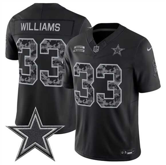 Men's Dallas Cowboys #33 Javonte Williams Black 2026 F.U.S.E. Salute to Service Limited Stitched Jersey,We sell and wholesale Men's Dallas Cowboys #33 Javonte Williams Black 2026 F.U.S.E. Salute to Service Limited Stitched Jersey on line form chian!