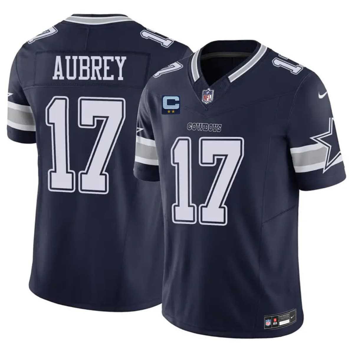 Men's Dallas Cowboys #17 Brandon Aubrey Navy 2026 With 2-Star C Patch F.U.S.E. Vapor Untouchable Limited Stitched Jersey,We sell and wholesale Men's Dallas Cowboys #17 Brandon Aubrey Navy 2026 With 2-Star C Patch F.U.S.E. Vapor Untouchable Limited Stitched Jersey on line form chian!
