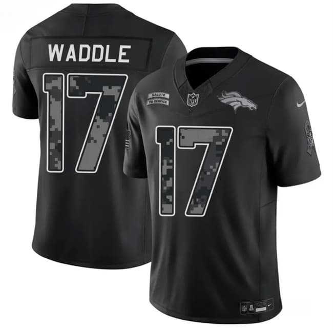Men's Denver Broncos #17 Jaylen Waddle Black 2026 F.U.S.E. Salute to Service Limited Stitched Stitched Jersey,We sell and wholesale Men's Denver Broncos #17 Jaylen Waddle Black 2026 F.U.S.E. Salute to Service Limited Stitched Stitched Jersey on line form chian!