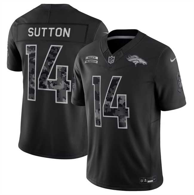 Men's Denver Broncos #14 Courtland Sutton Black 2026 F.U.S.E. Salute to Service Limited Stitched Stitched Jersey,We sell and wholesale Men's Denver Broncos #14 Courtland Sutton Black 2026 F.U.S.E. Salute to Service Limited Stitched Stitched Jersey on line form chian!